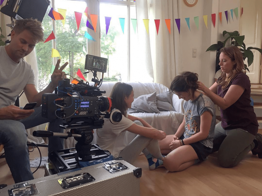 Shooting a Scene for Web Series Anne+